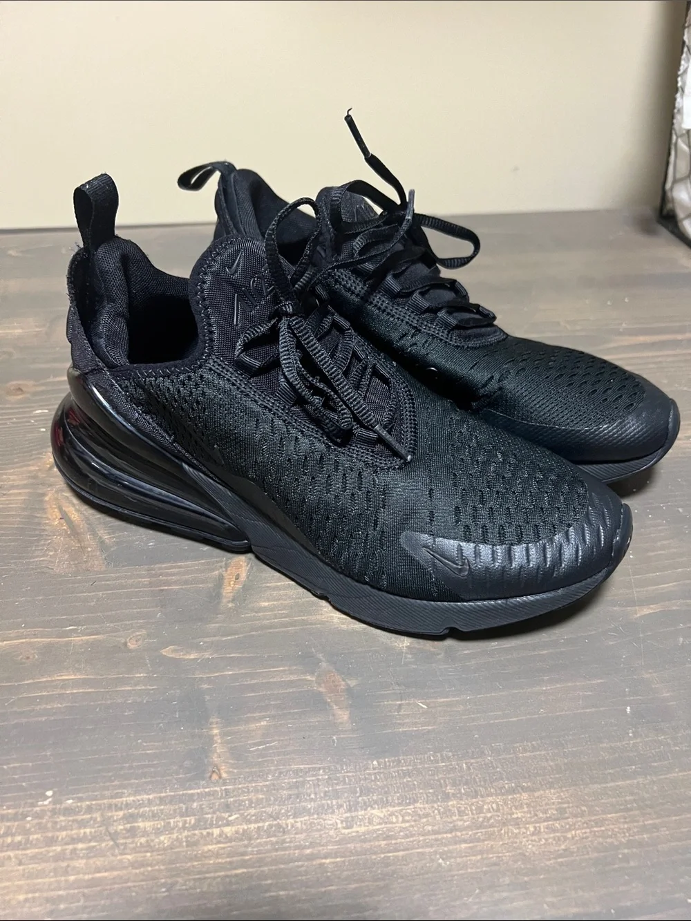 Nike Kids Black Breathable Mesh Air-Cushioned Sneakers